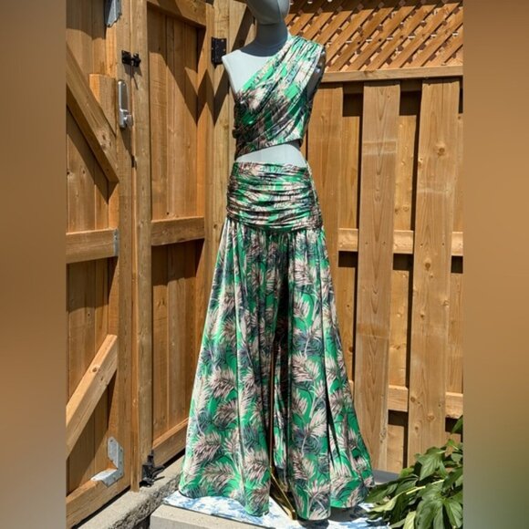 🆕 BRONX & BANCO 🧿 NWOT Jafari Havana Cut Out Gown, Vibrant Green - Sz M / US 6 - Picture 11 of 16
